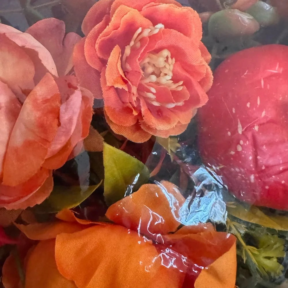Autumn Floral Wreath with Pumpkins